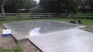 concrete pad