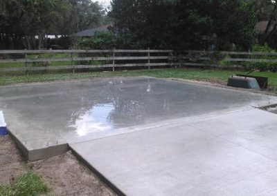 concrete pad