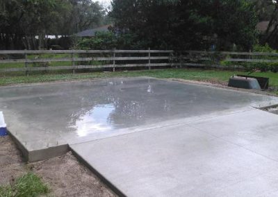 concrete pad